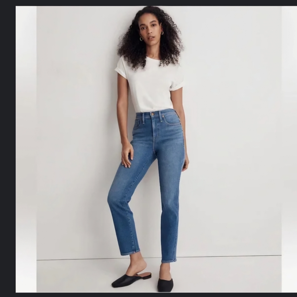 Madewell Stovepipe Jeans w 27 medium wash blue
